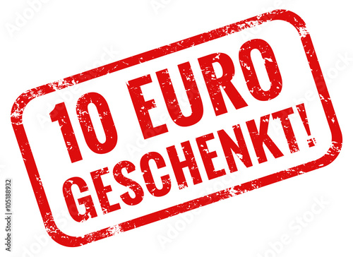 10 euro geschenkt stempel