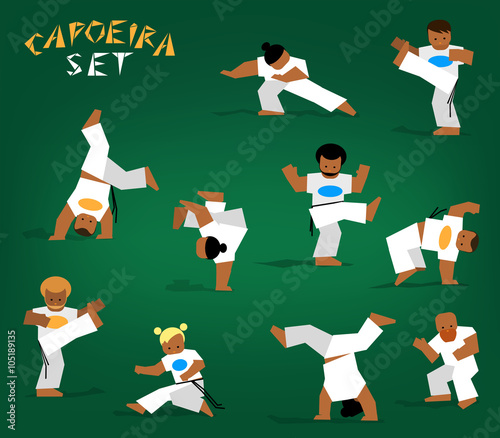 vector capoeira set