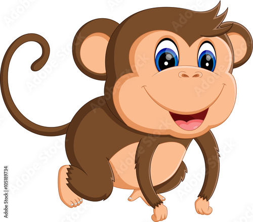 illustration of Cartoon monkey 
