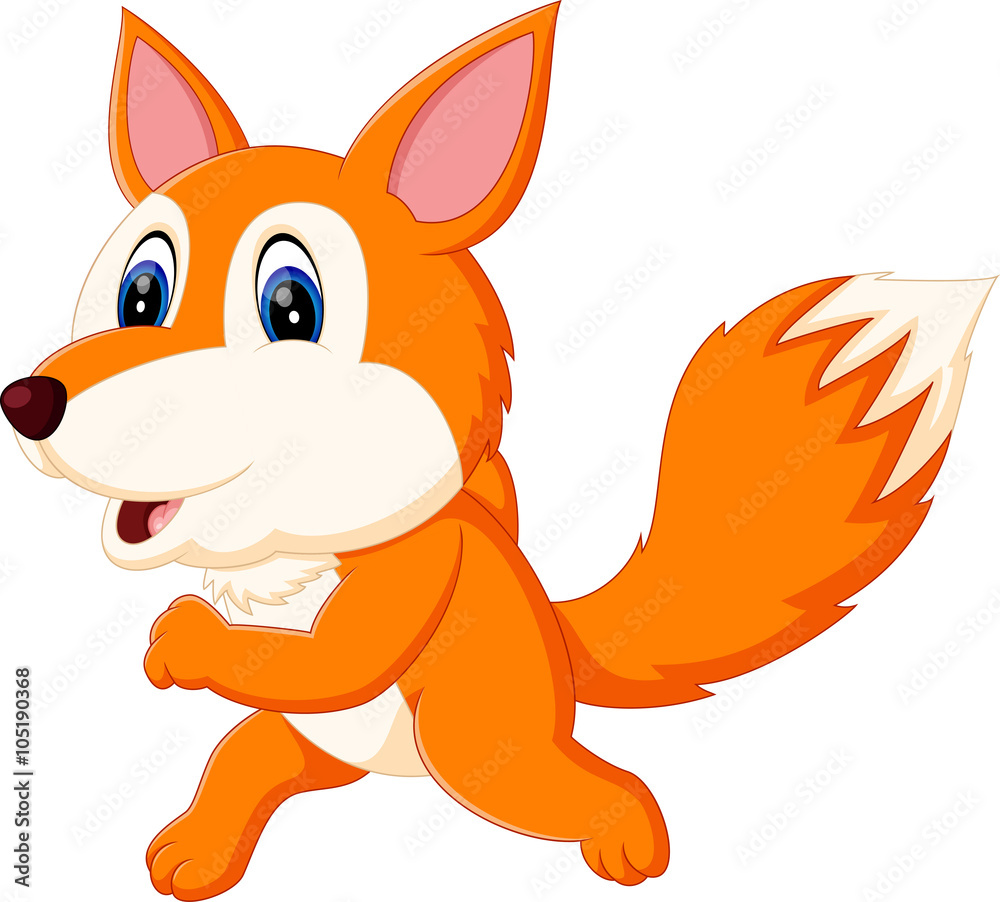 illustration of Cute fox cartoon illustration of Cute fox cartoon