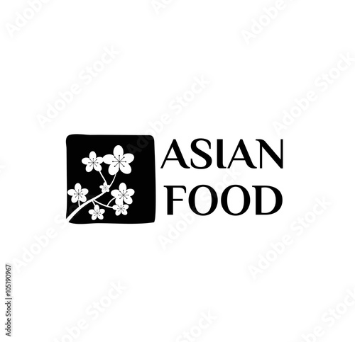 Asian food logo vector illustration