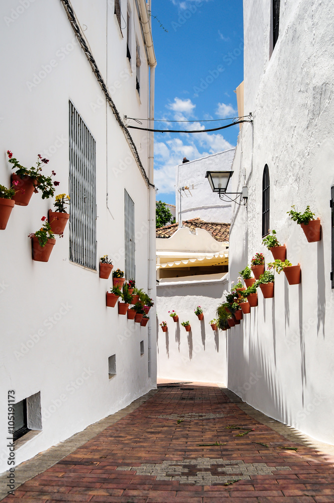 Street of Benalmadena Pueblo, Andalusia, Spain