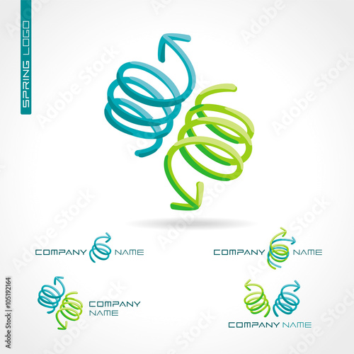 Set of spring logos