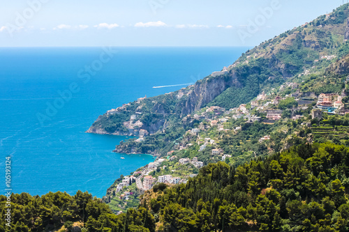 Panoramic view of the Amalfi Coast