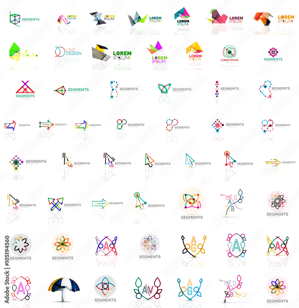 Mega collection of various abstract universal logos