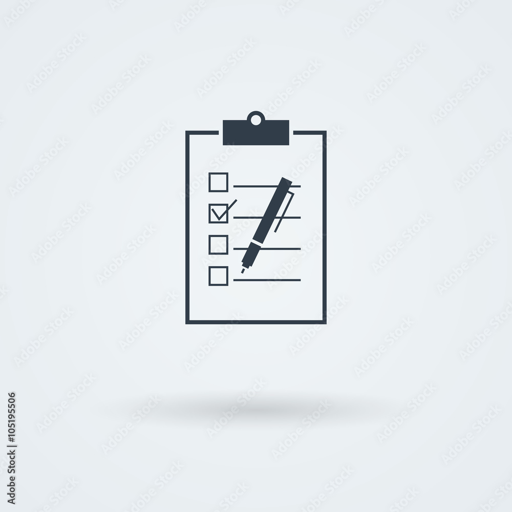 Paper board vector icon. Paper board vector icon.