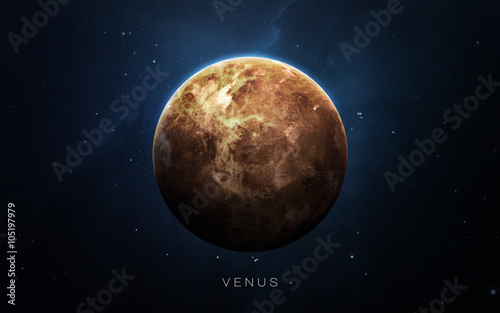 Obraz na płótnie Venus - High resolution 3D images presents planets of the solar system