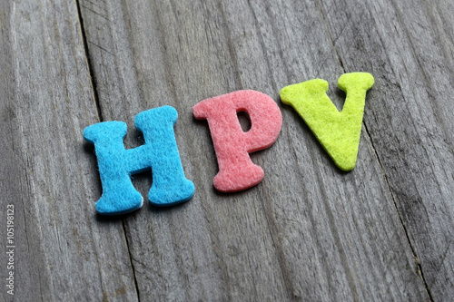 Wallpaper Mural HPV (Human Papillomavirus) text on wooden background Torontodigital.ca