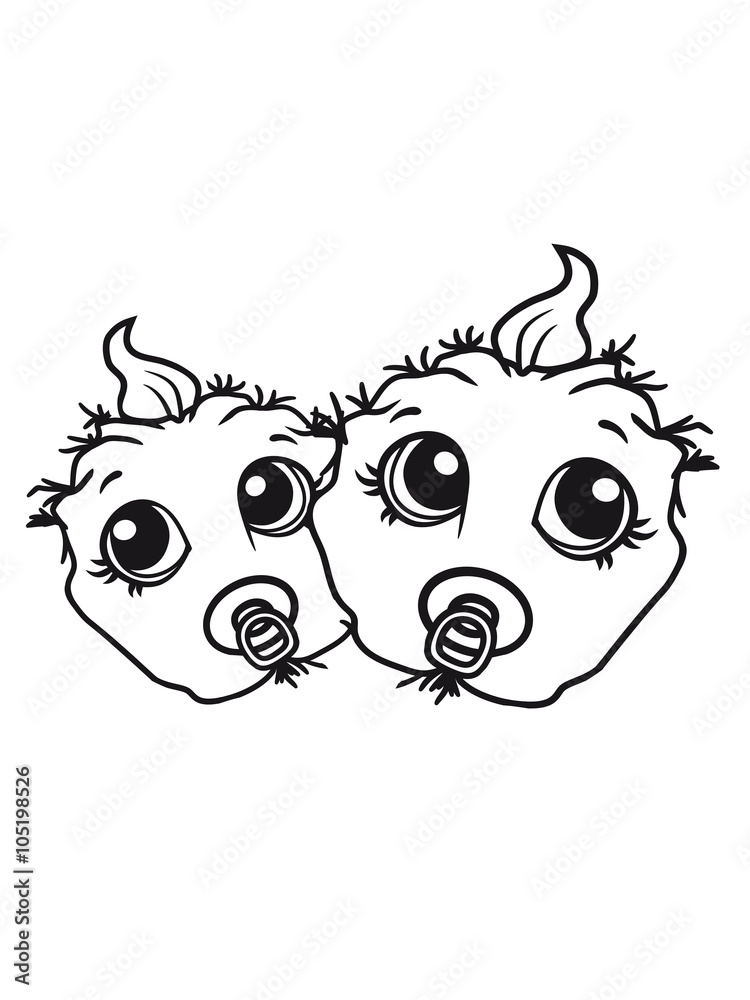 2 siblings twins brothers sisters babies monster horror halloween ...