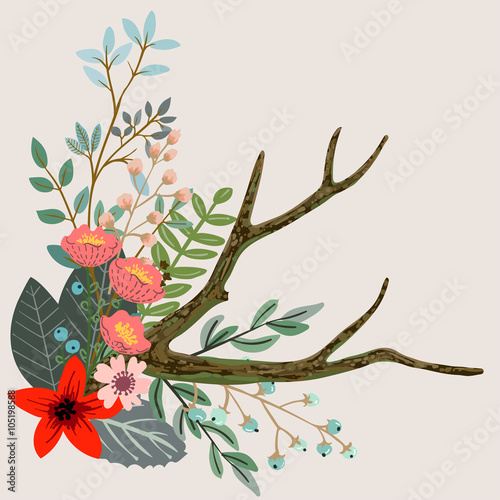 Botanical floral bouquet
