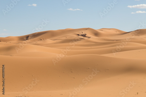sand dunes in the desert in Merzouga