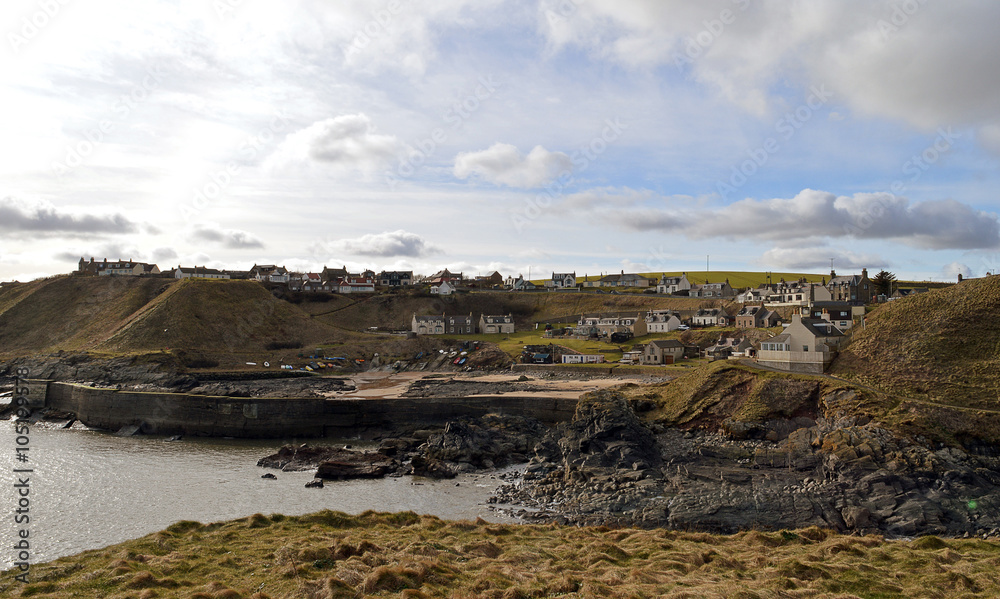 Former fishing village of Collieston, Aberdeenshire coast, Scotl