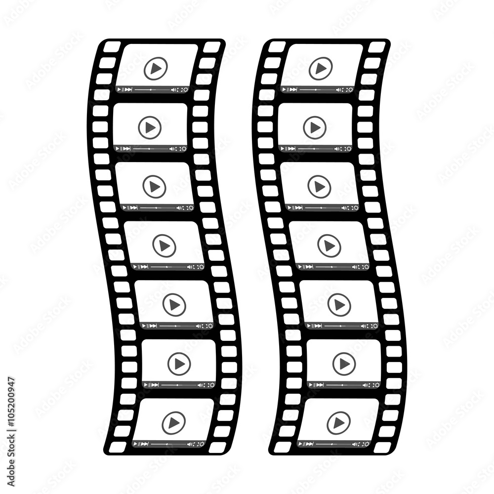 Obraz premium Film a video player, vector