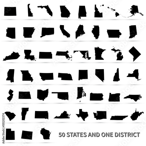 United States of America 50 states and 1 federal district. US st