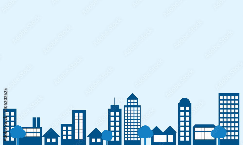 vector background of city building