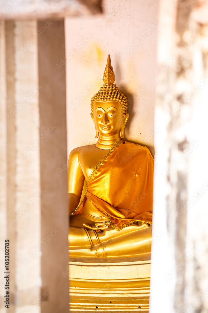 Buddha in Temple at Ayuttaya Province Thailand Buddha in Temple at Ayuttaya Province Thailand