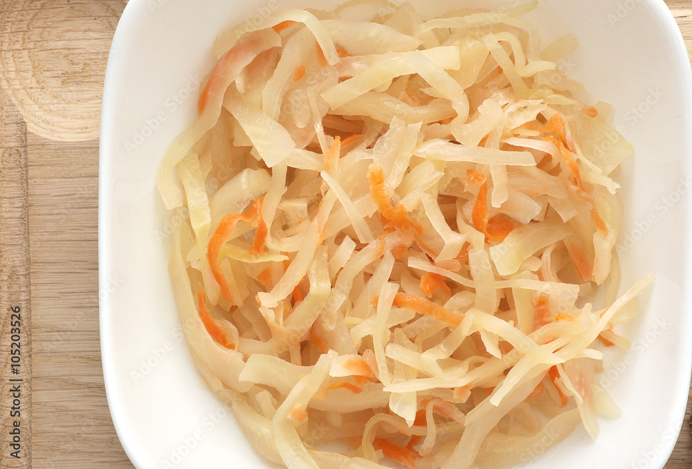Sauerkraut. Top view
