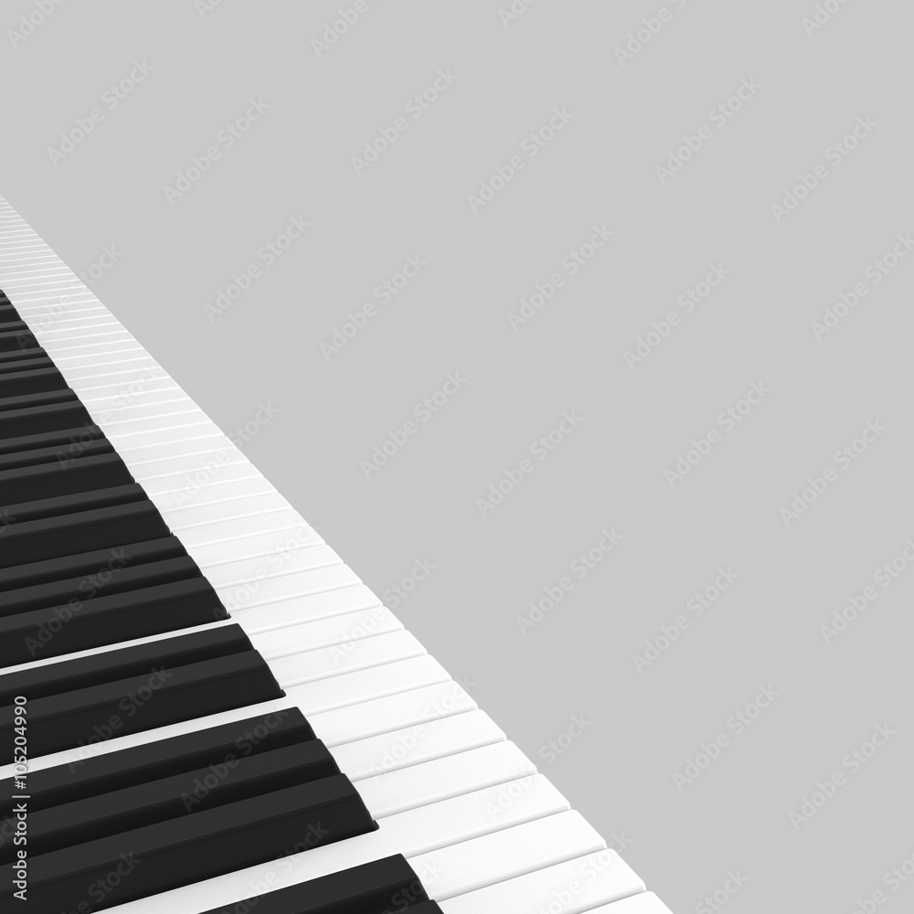 black and white piano keyboard
