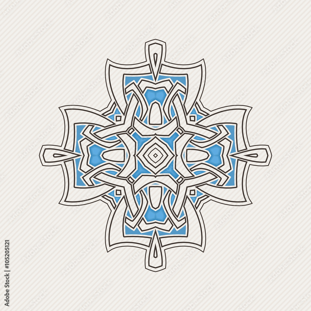 Vector mandala. Gothic lace tattoo. Celtic weave with sharp corners. Vector mandala. Gothic lace tattoo. Celtic weave with sharp corners.