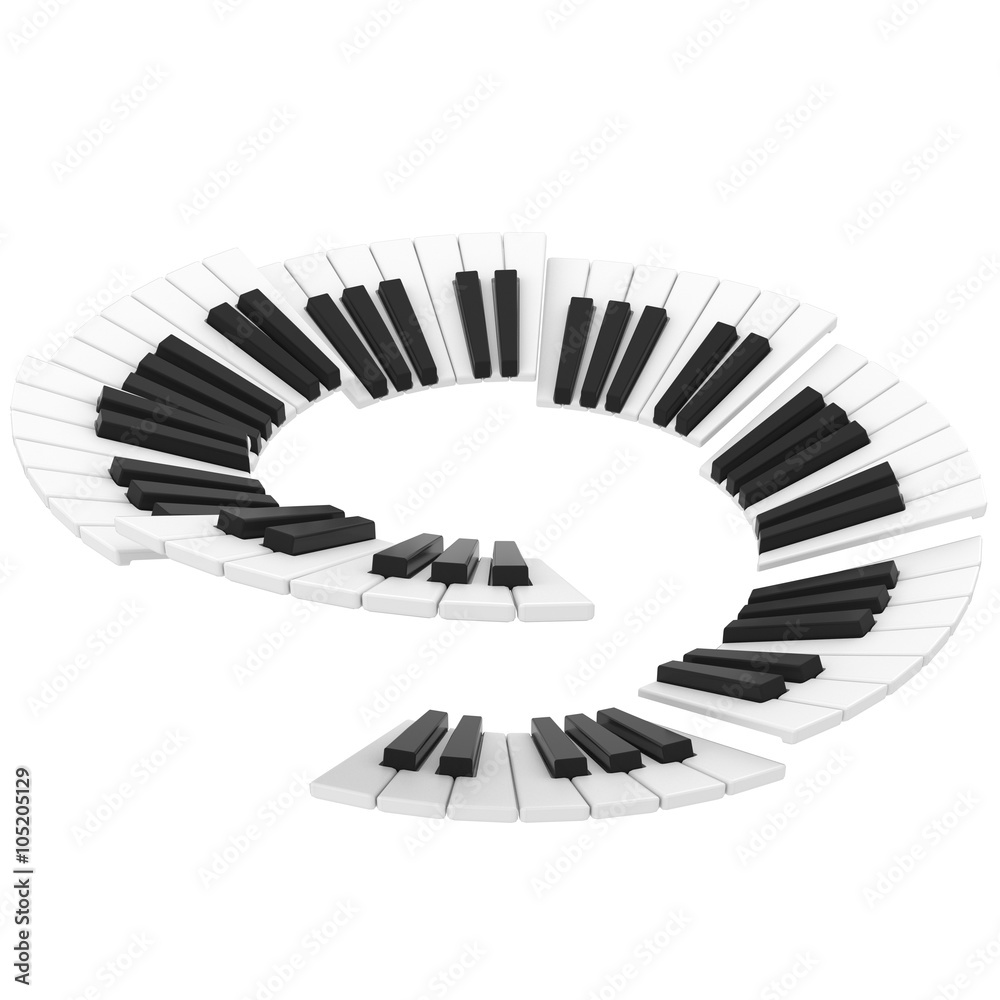 Naklejka premium black and white piano keyboard