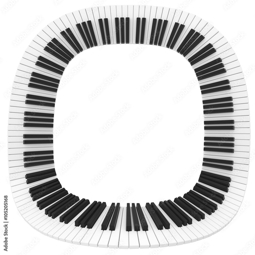 Naklejka premium black and white piano keyboard
