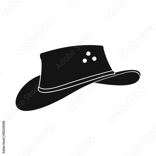 Cowboy hat icon, simple style
