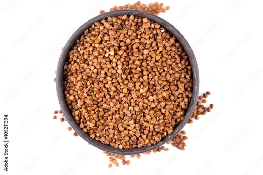 Buckwheat groats in a bowl Buckwheat groats in a bowl