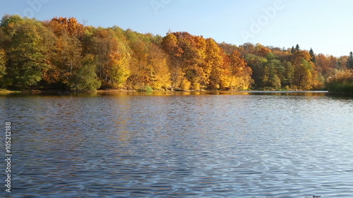 beautiful autumn landscape on the river