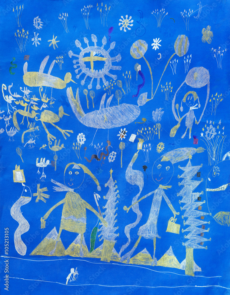 Fototapeta premium Children's drawing