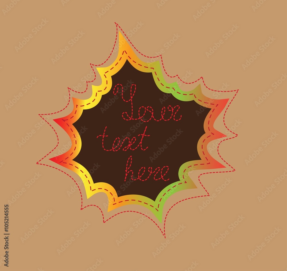 card for text maple-leaf dotted seam card for text maple-leaf dotted seam