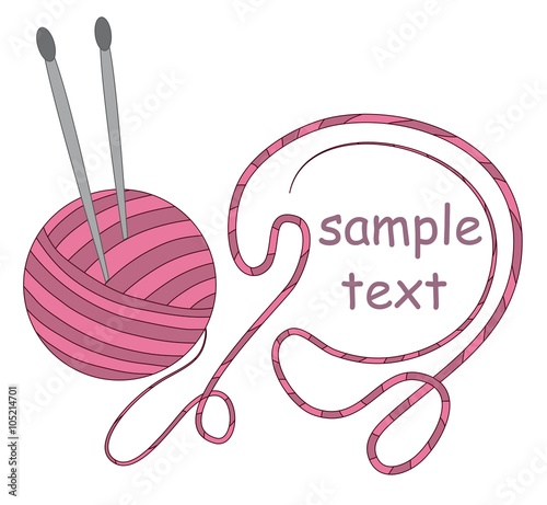 skein of thread for knitting frame for text  