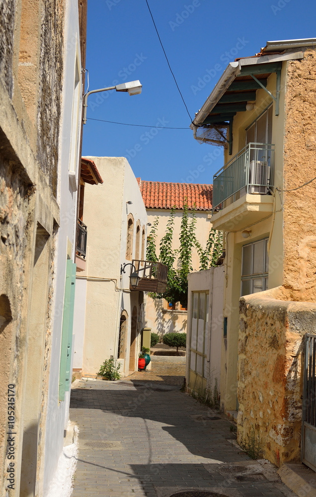 The street in the old part of Malia.