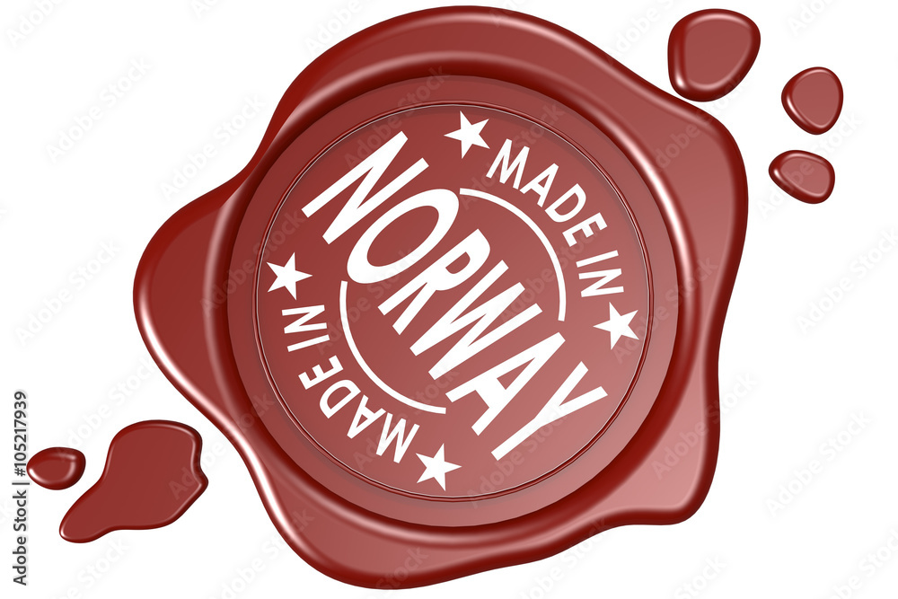 Made in Norway label seal isolated Made in Norway label seal isolated