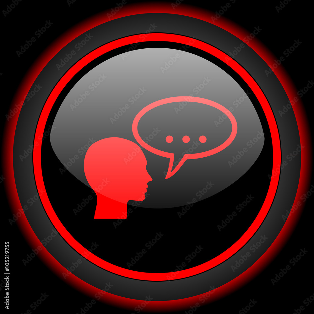 forum black and red glossy internet icon on black background