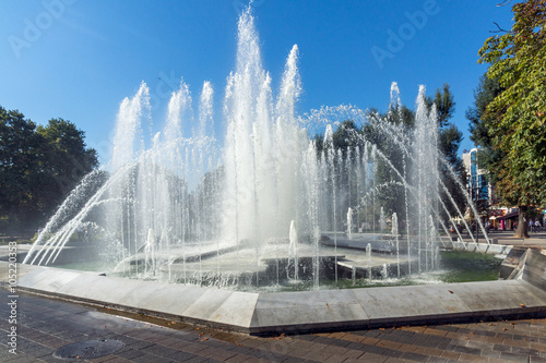 Fountain in the center of City of Pleven, Bulgaria
