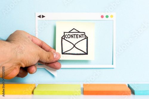 Fotografie Email content marketing. Digital marketing online concept.