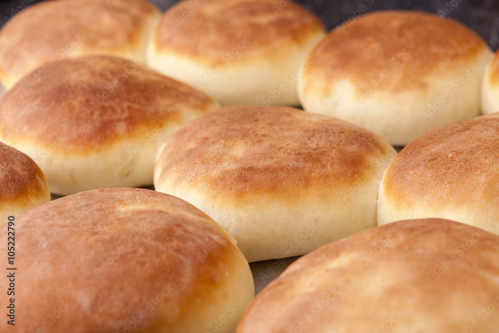Freshly baked buns.