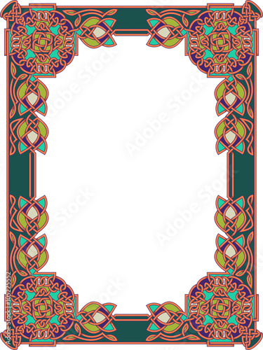 Frame in Celtic style a vector