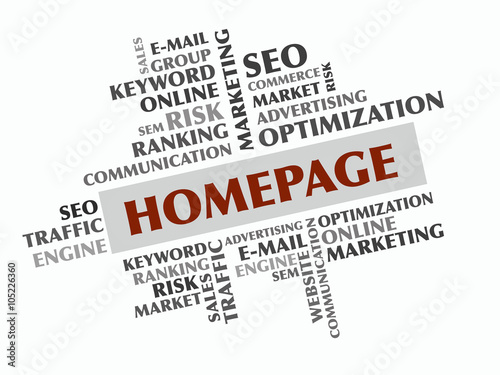 Homepage word cloud, Business concept