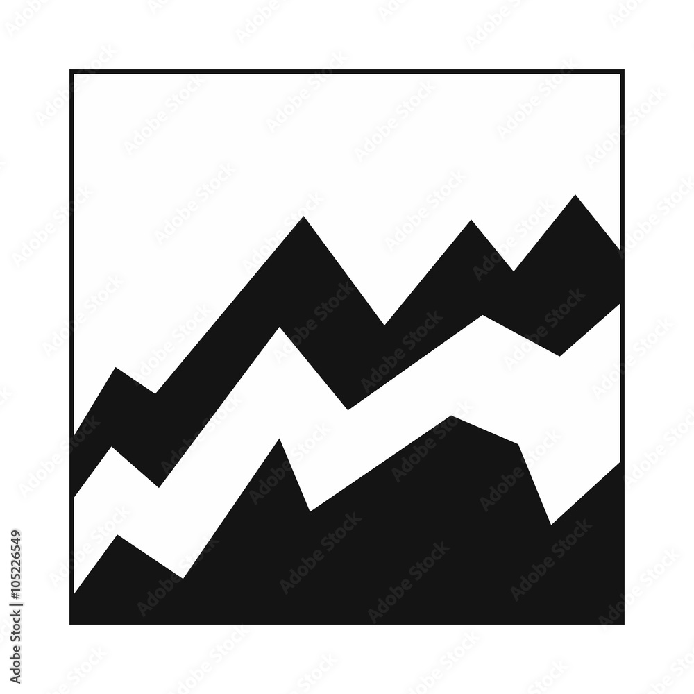 Business graph icon, simple style Business graph icon, simple style
