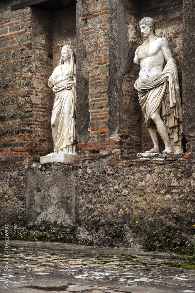 statues of the famous Pompeii Stock Photo Adobe Stock
