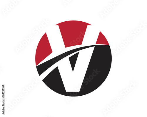 V red letter circle logo