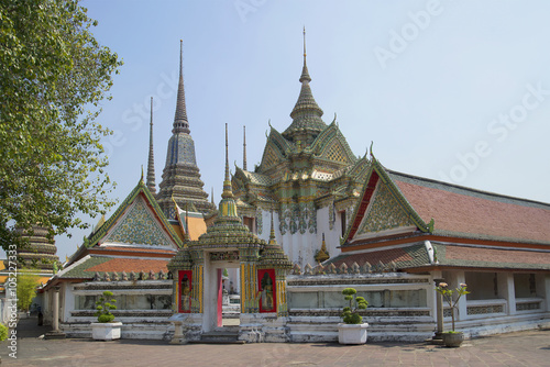 On the territory of the temple Wat Pho. Bangkok, Thailand