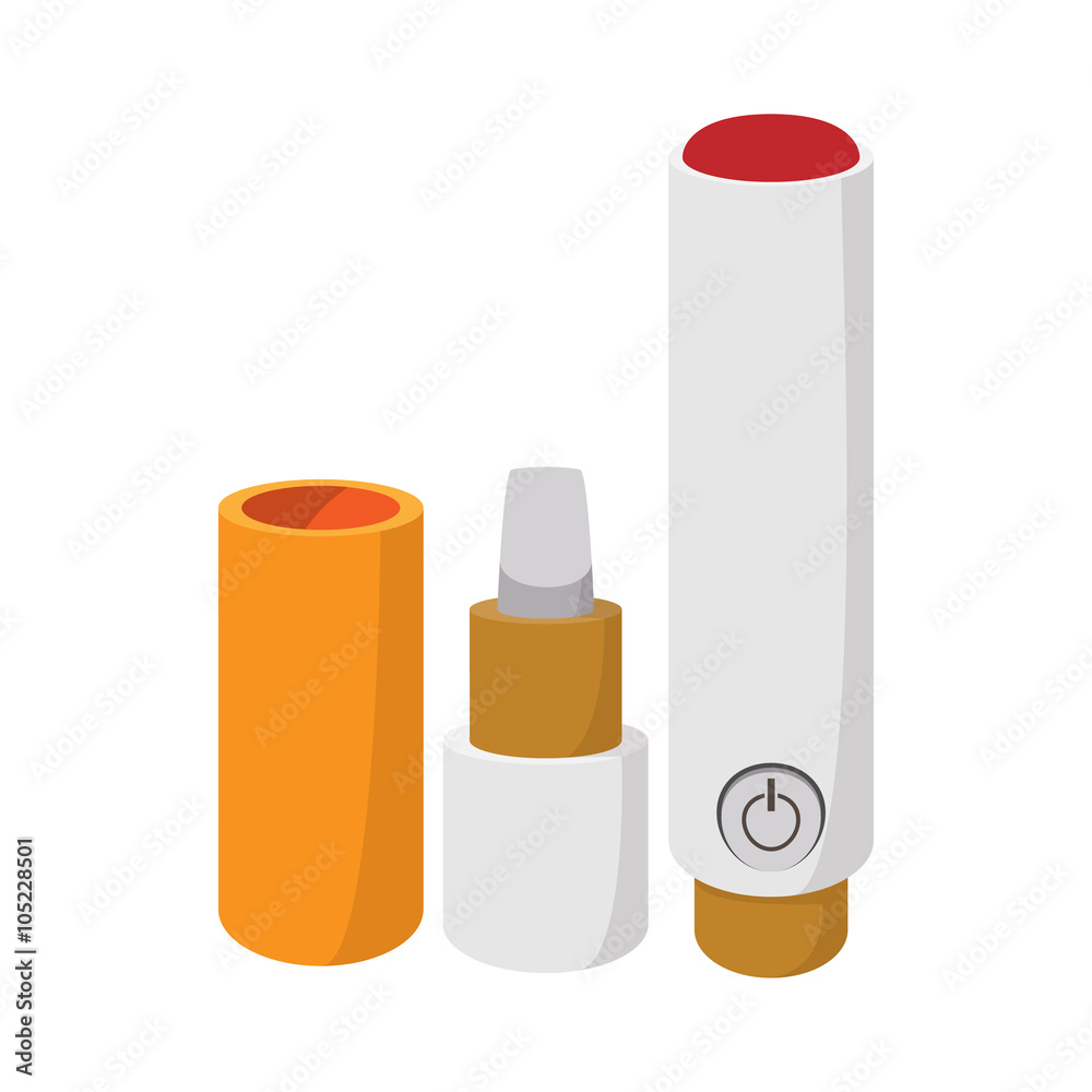 Electronic cigarette icon, cartoon style Electronic cigarette icon, cartoon style