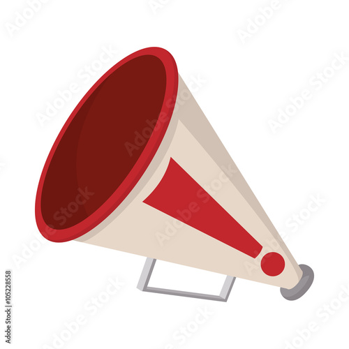 Mouthpiece icon, cartoon style, on white 