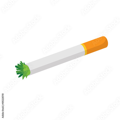 Lit reefer icon, cartoon style