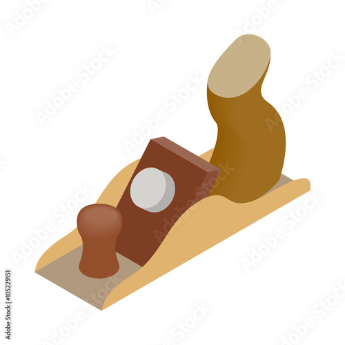 Jack-plane tool  icon, isometric 3d style