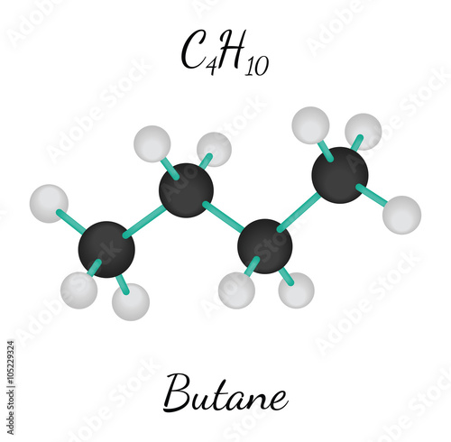C4H10 butane molecule