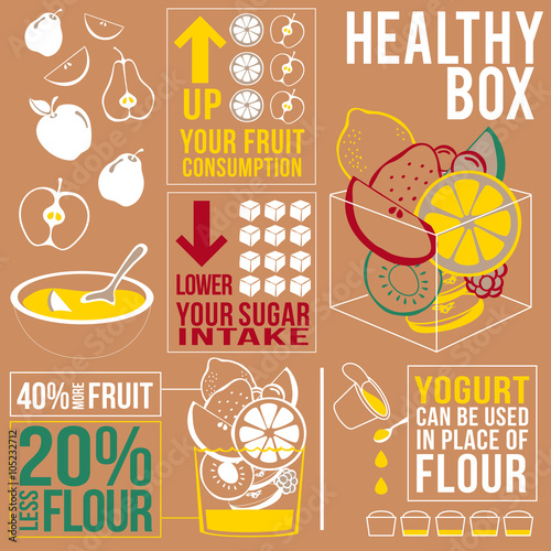 Fruit Infographics  Vector Illustration