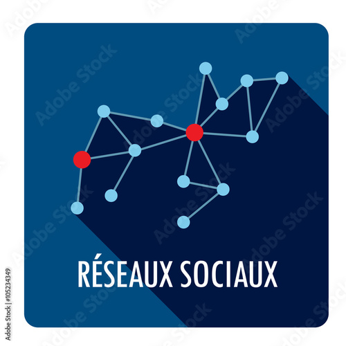 Bouton Vecteur "RESEAUX SOCIAUX" 
